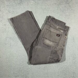 Y2k Dickies Carpenter Pants Workwear Canvas Grey Faded Men’s 36x32 #1452